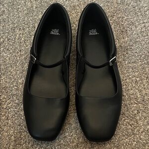 Black Mary Jane Flats